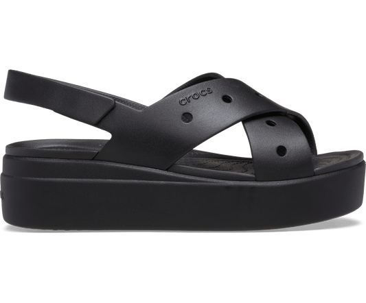 Brooklyn 4U Cross Strap Sandal - Black